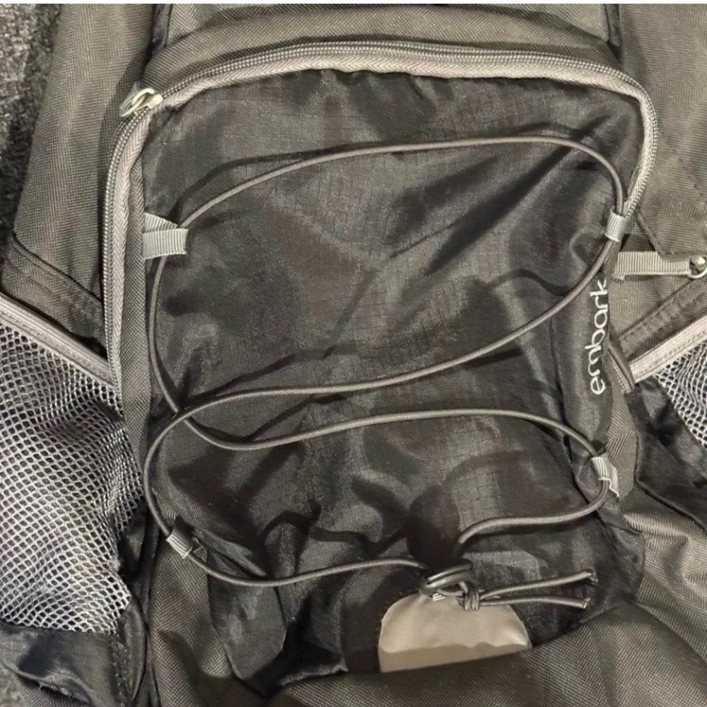 Embark Black Rolling Backpack Telescoping Handle Travel Utility Bag